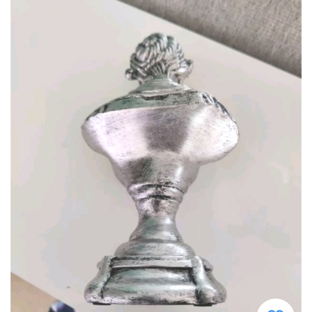 Classic Greek Venus DE Milo Bust Statue Roman Goddess In Silver Color 9"Tall - Picture 5 of 6